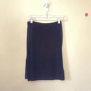 Vintage Y2k  Black Velvet Skirt